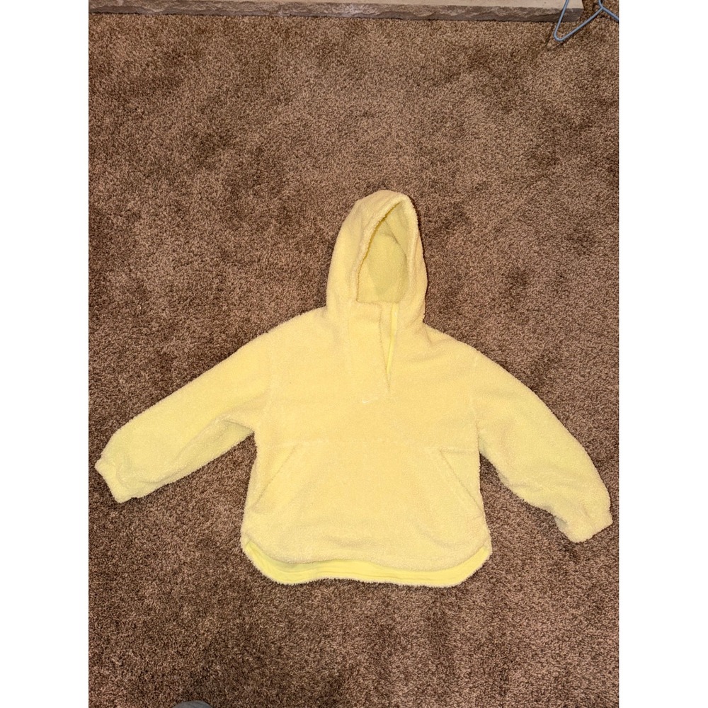 Nike Kids Therma-FIT Sherpa Fleece Quarter Zip Hoodie Yellow Size M-734